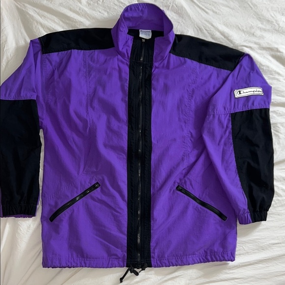Champion Other - Vintage Champion Purple and Black Windbreaker Jacket
